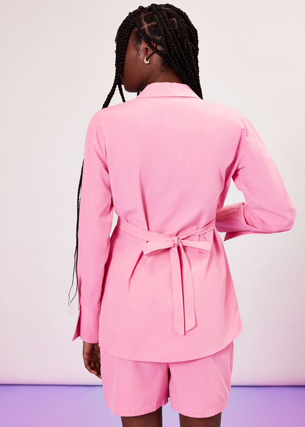 Whistles Janet Tie Shirts Pink | US-36089LDJY