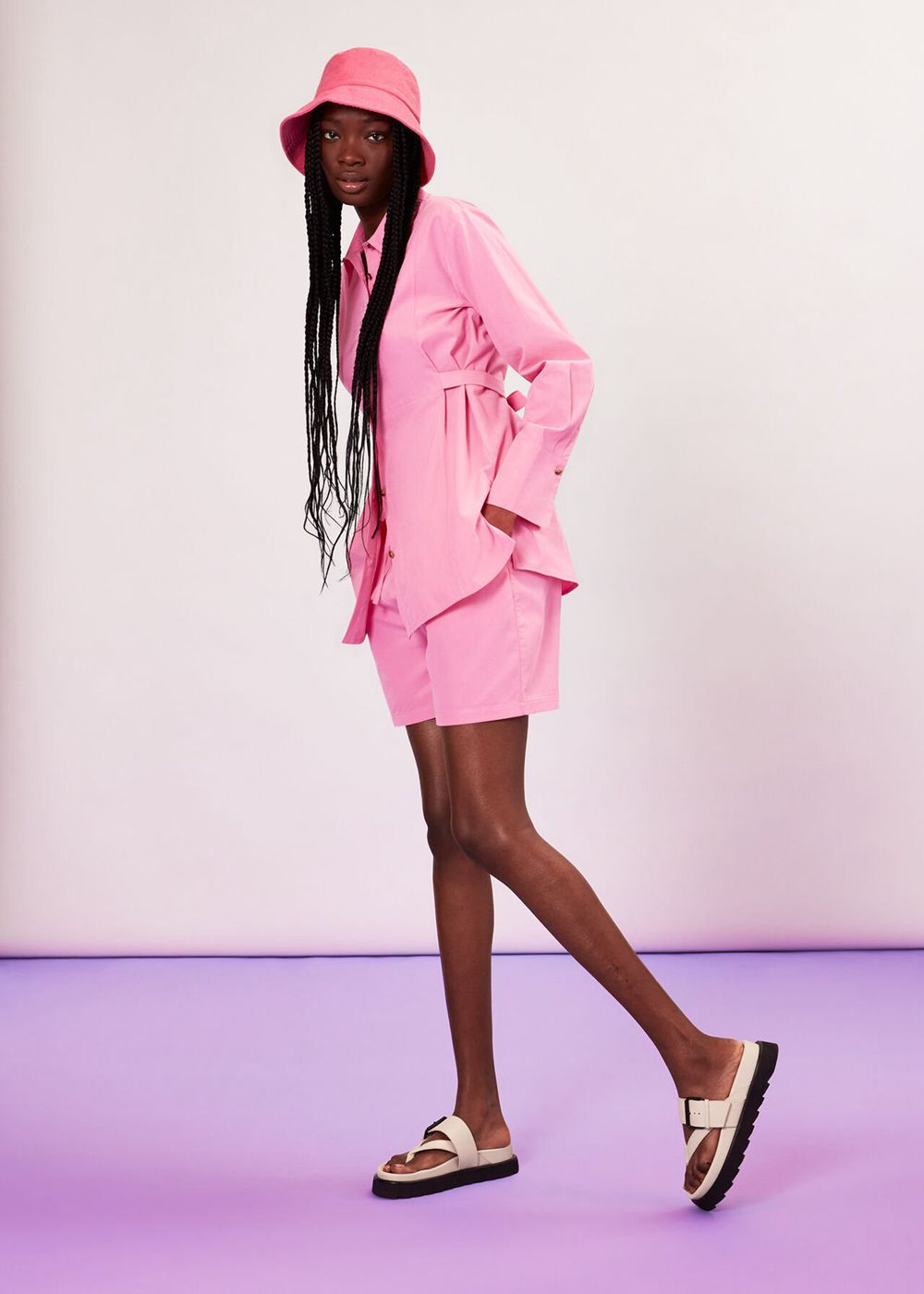 Whistles Janet Tie Shirts Pink | US-36089LDJY