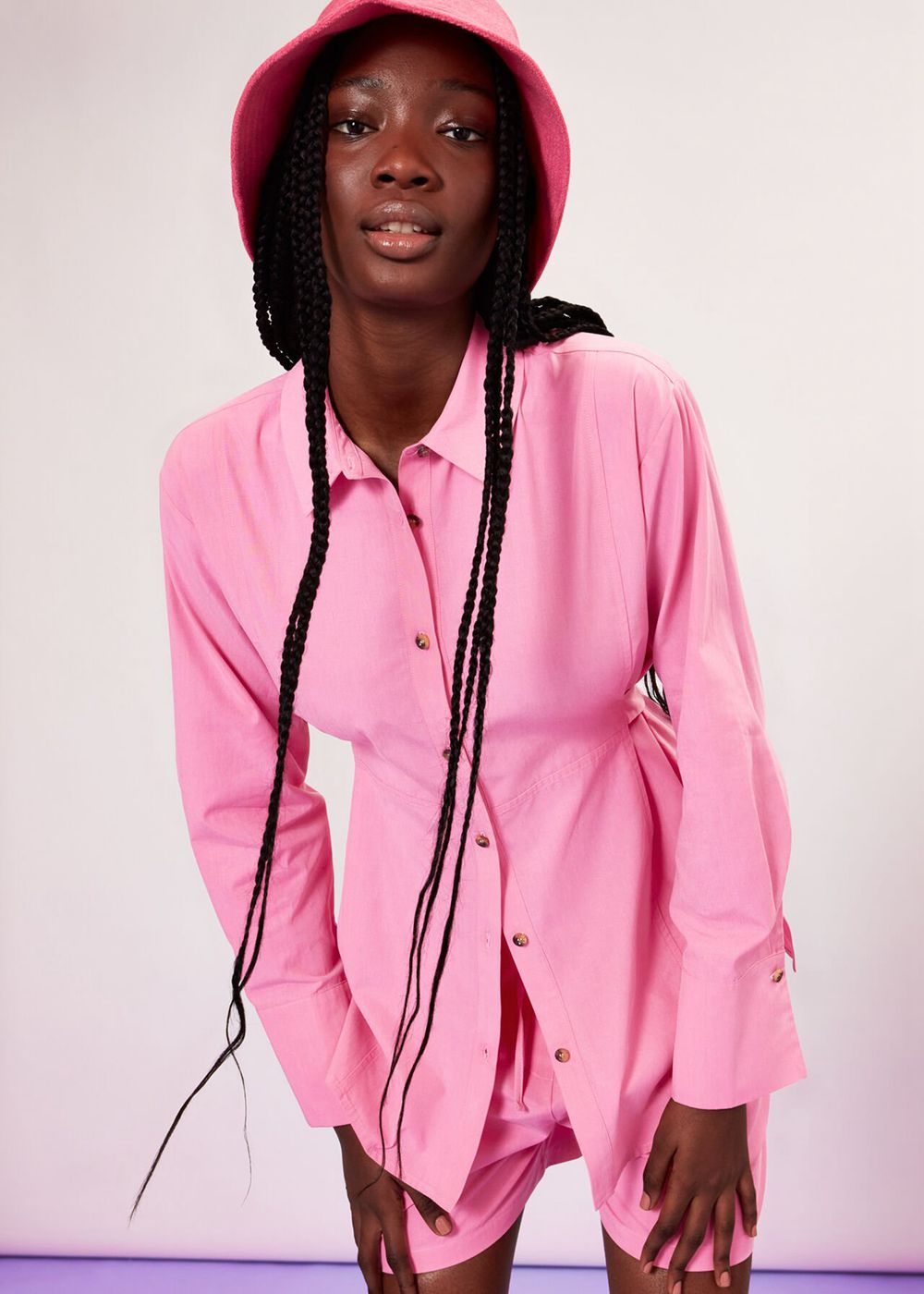 Whistles Janet Tie Shirts Pink | US-36089LDJY