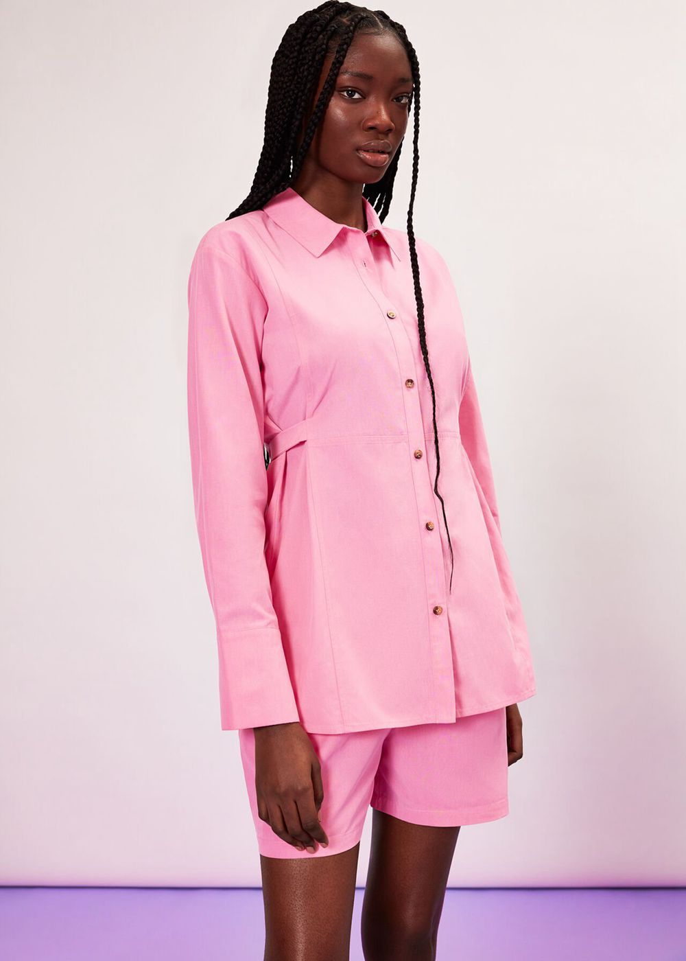 Whistles Janet Tie Shirts Pink | US-36089LDJY