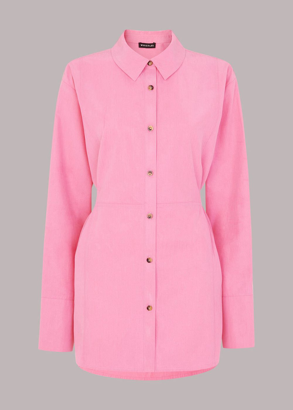 Whistles Janet Tie Shirts Pink | US-36089LDJY