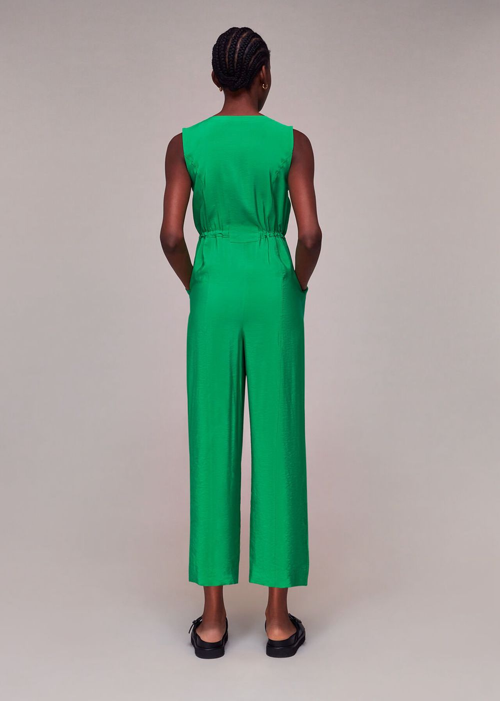 Whistles Jess Jumpsuit Green | US-26487JMUV