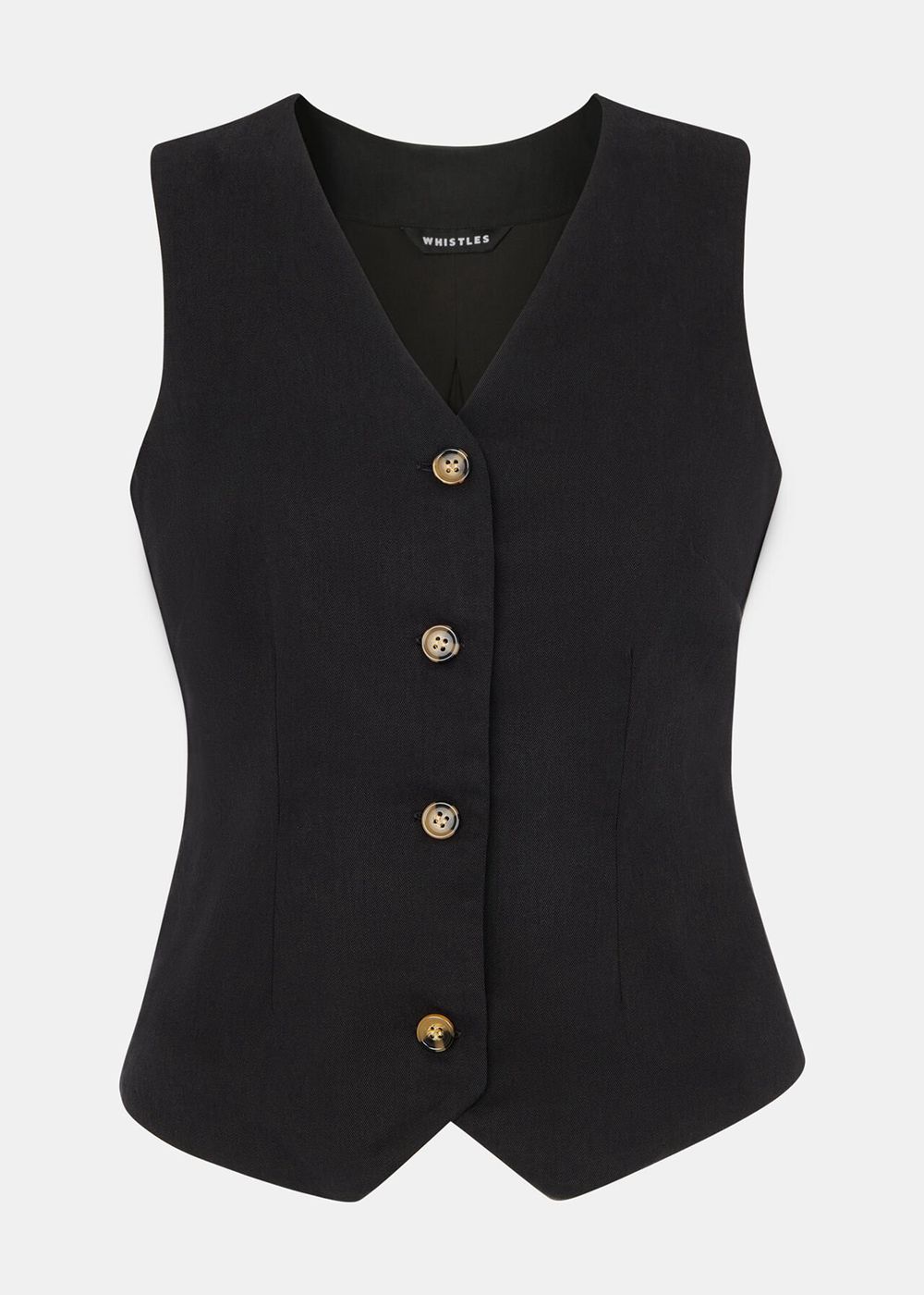 Whistles Jess Vest Black | US-54162LVHE