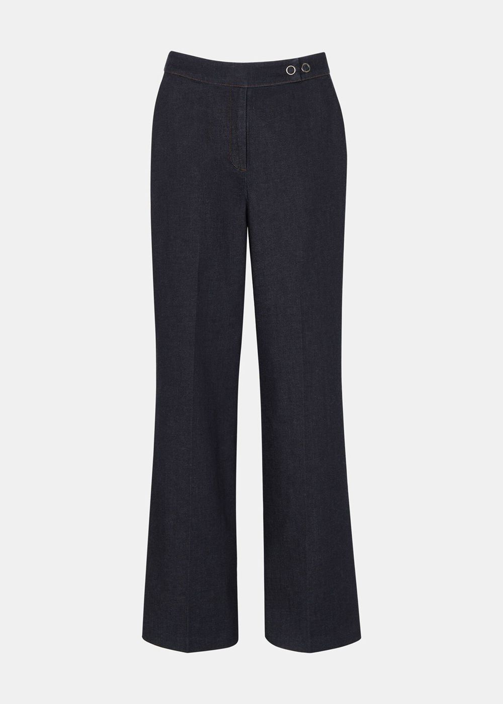 Whistles Joanna Denim Straight Pants Dark Blue | US-19703WQHE