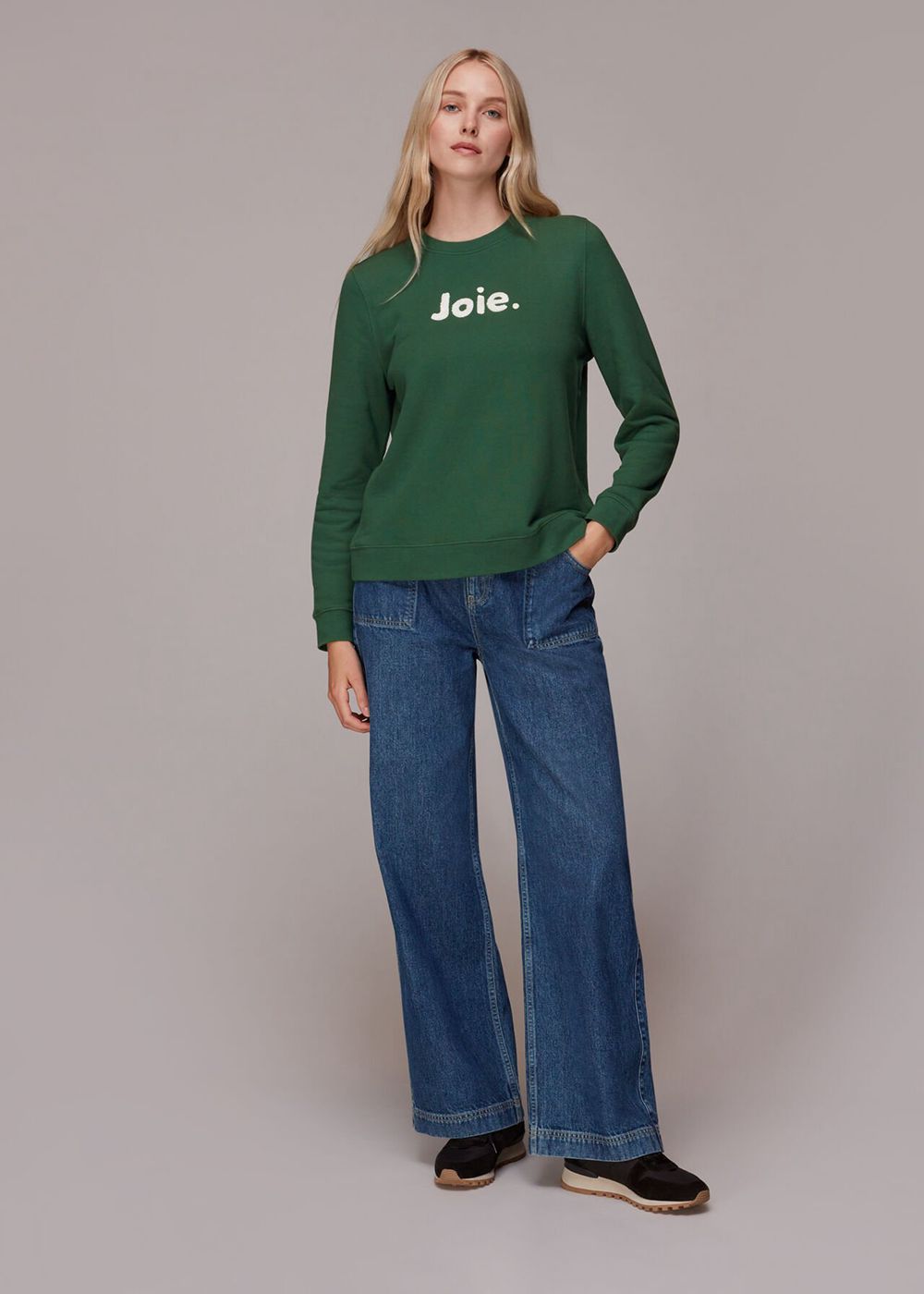 Whistles Joie Logo Sweatshirt Dark Green | US-89325DPUR