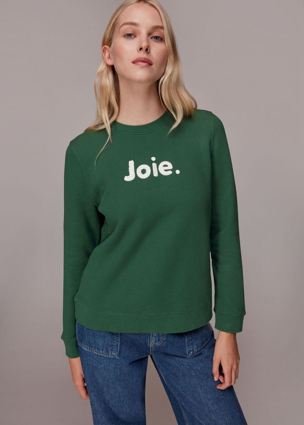 Whistles Joie Logo Sweatshirt Dark Green | US-89325DPUR