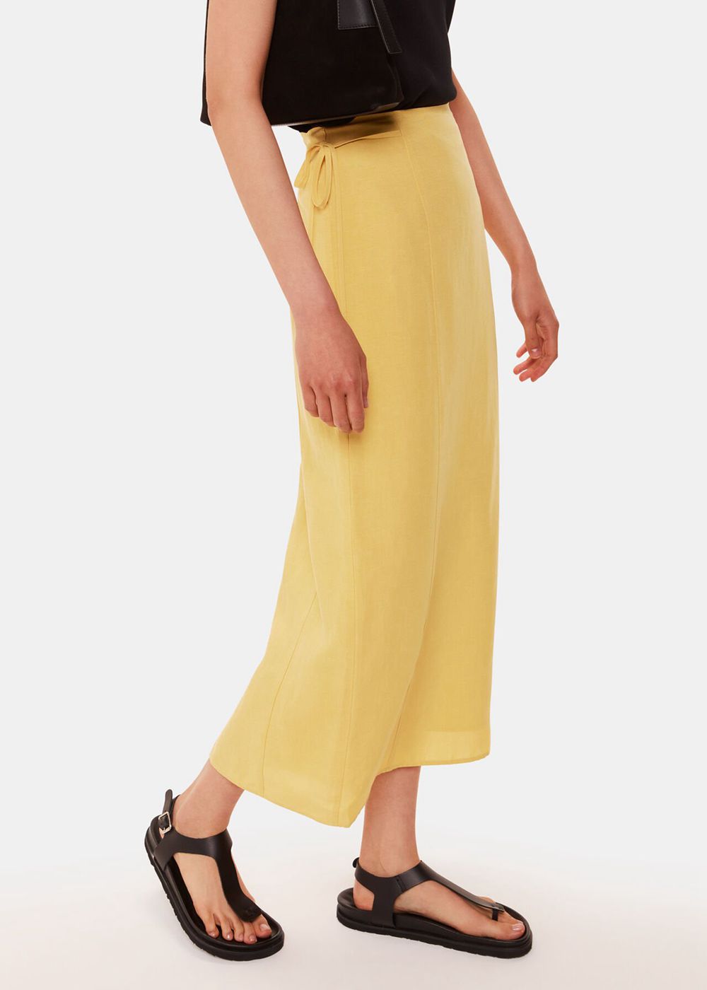 Whistles Josie Tie Side Detail Skirts Butter | US-97453YFXE