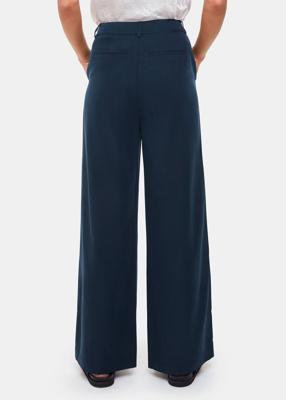 Whistles Joss Tailored Pants Navy | US-67815IDEV