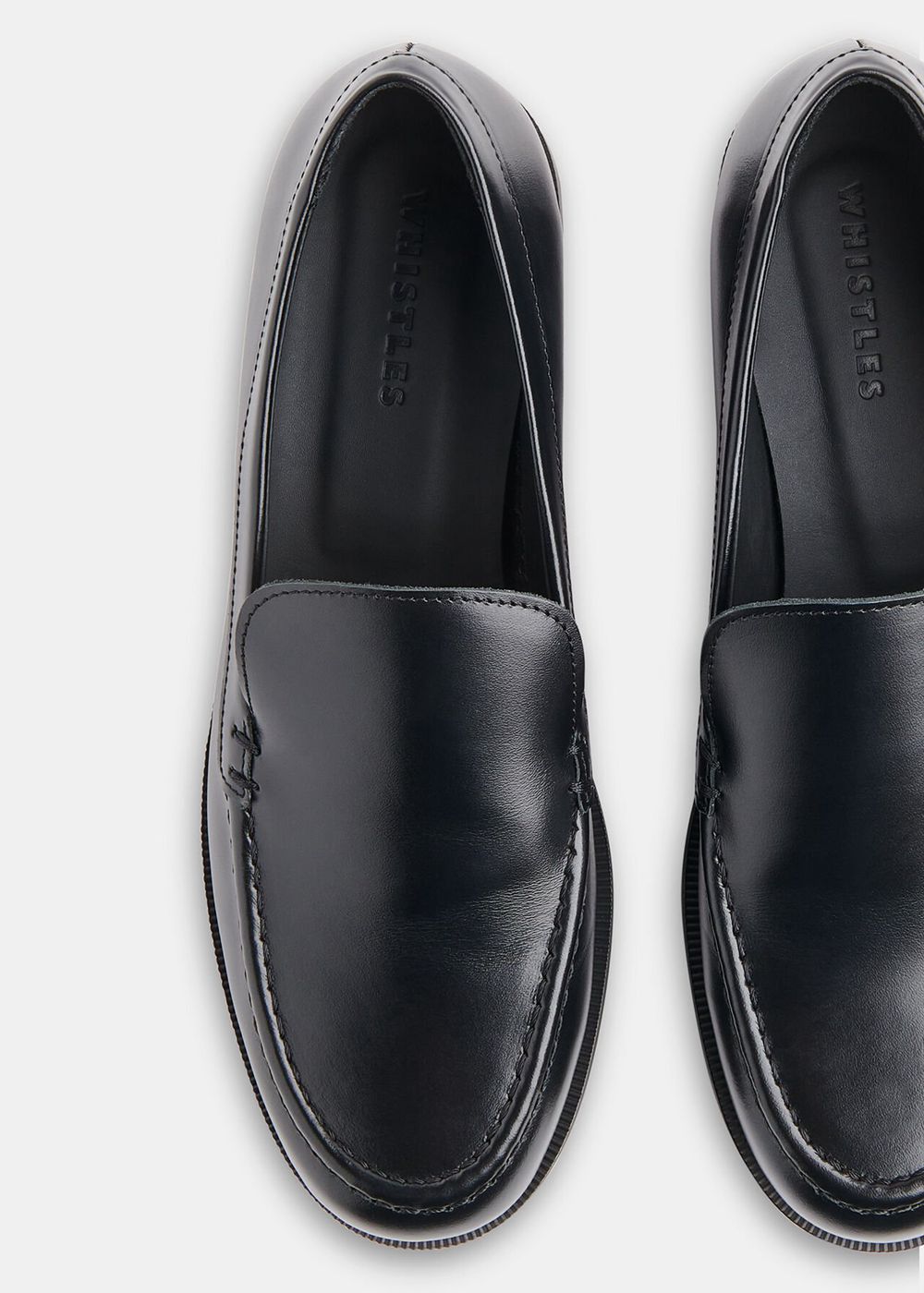 Whistles Jovie Slim Patent Loafers Black | US-71054RIDT