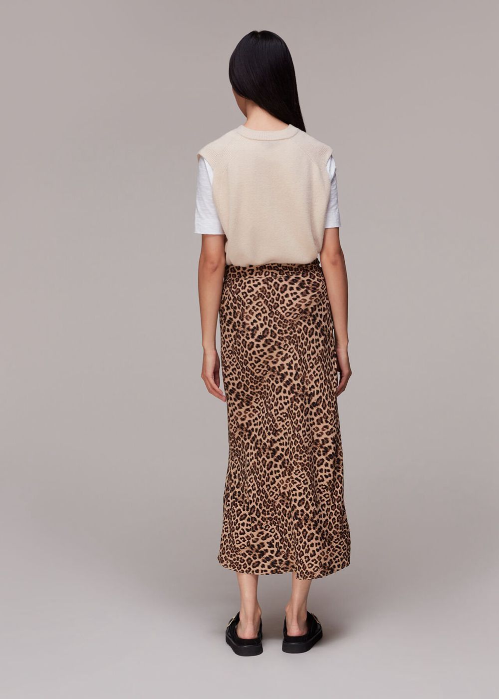 Whistles Jungle Cheetah Button Skirts Leopard | US-08579XNOS