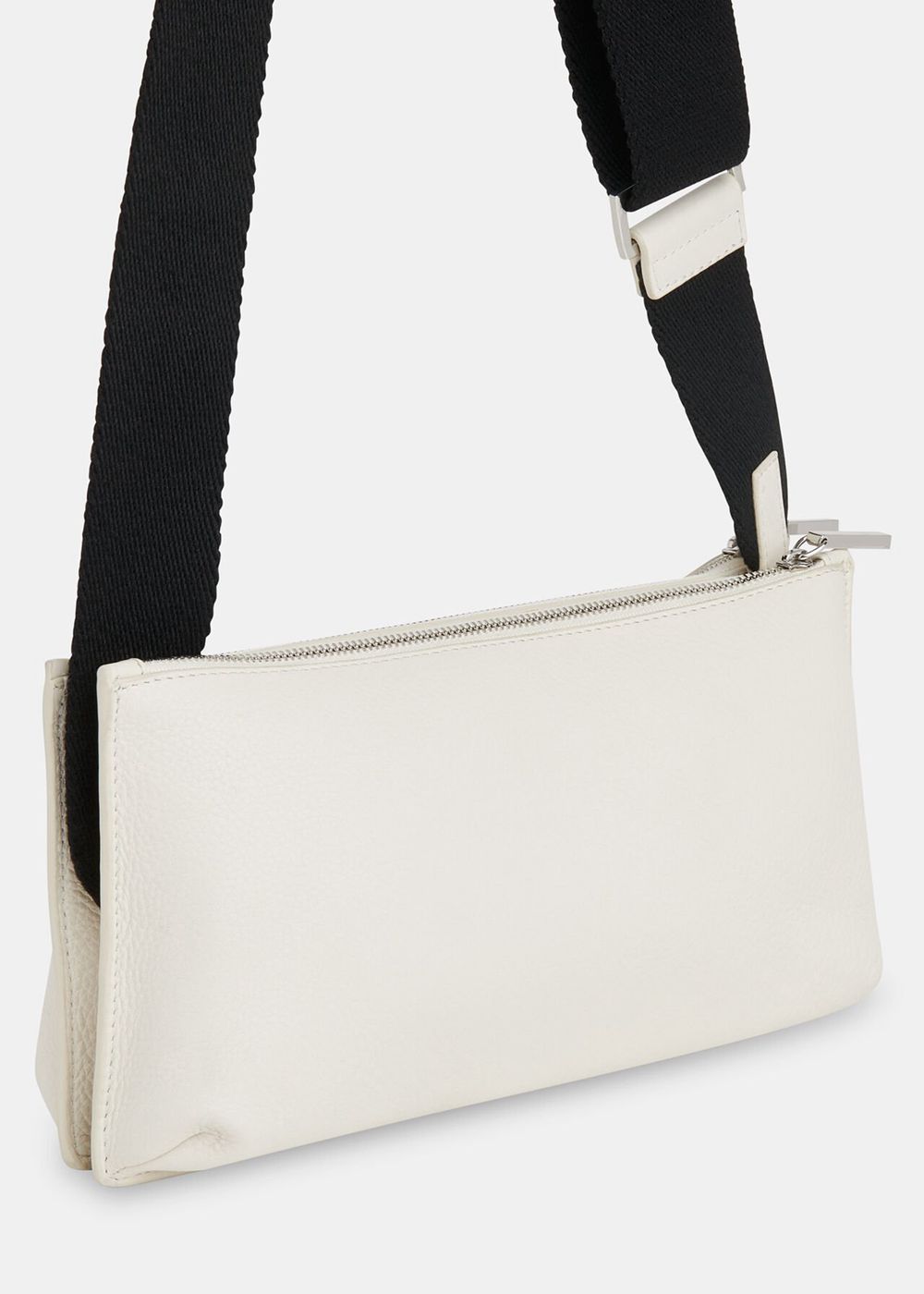 Whistles Kai Double Pouch Crossbody Bag White | US-32769GRBH