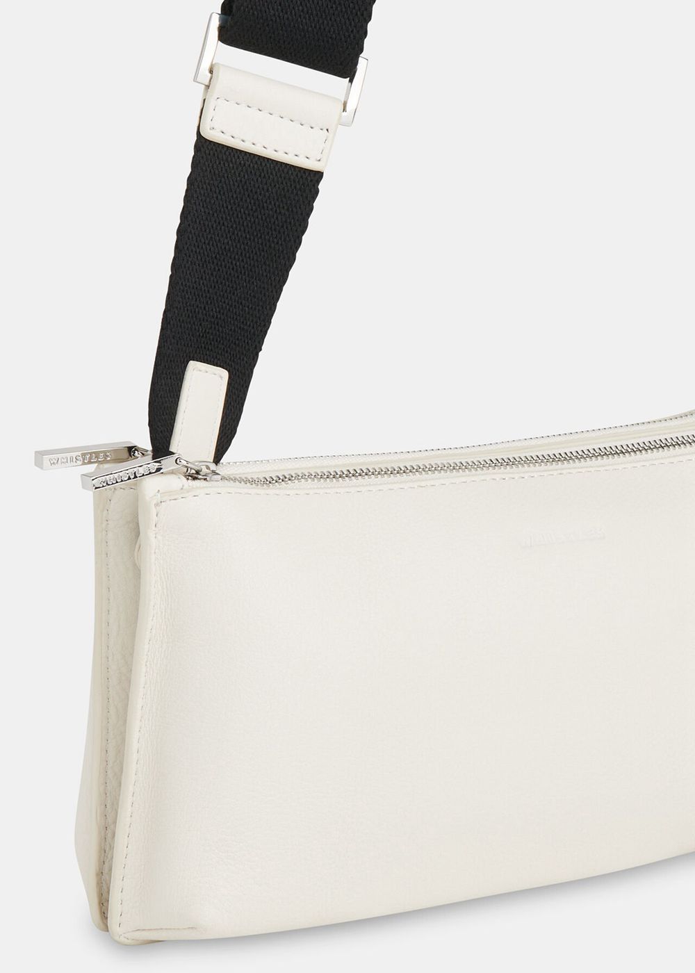 Whistles Kai Double Pouch Crossbody Bag White | US-32769GRBH