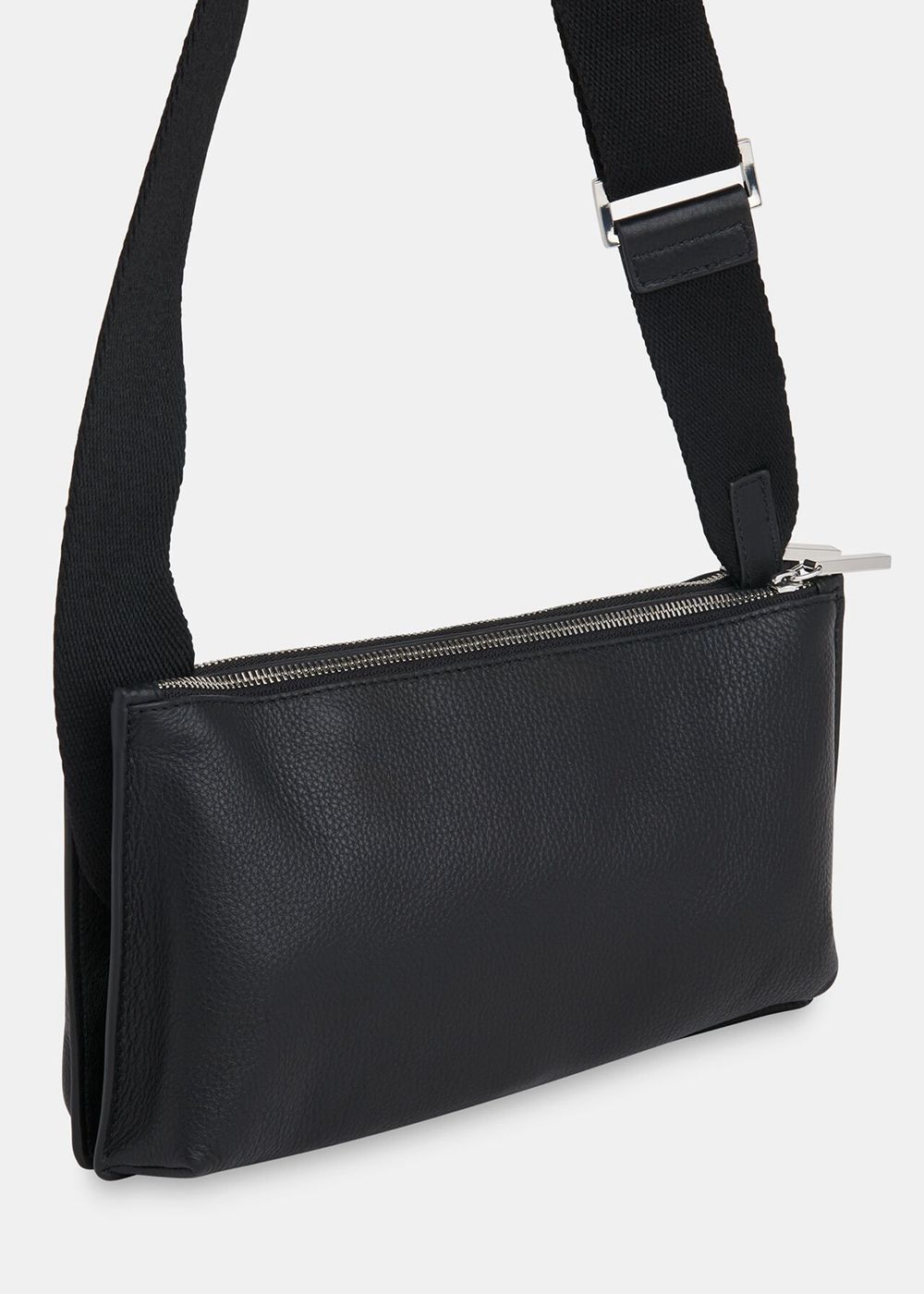 Whistles Kai Double Pouch Crossbody Bag Black | US-86723IDOH