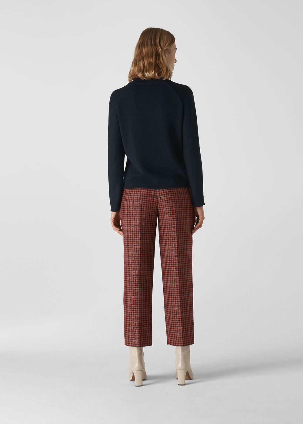 Whistles Kate Classic Check Pants Red / Multicolor | US-35642IUNJ