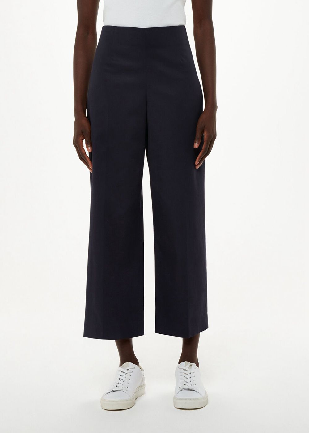 Whistles Katie Cropped Pants Navy | US-69504RYEM