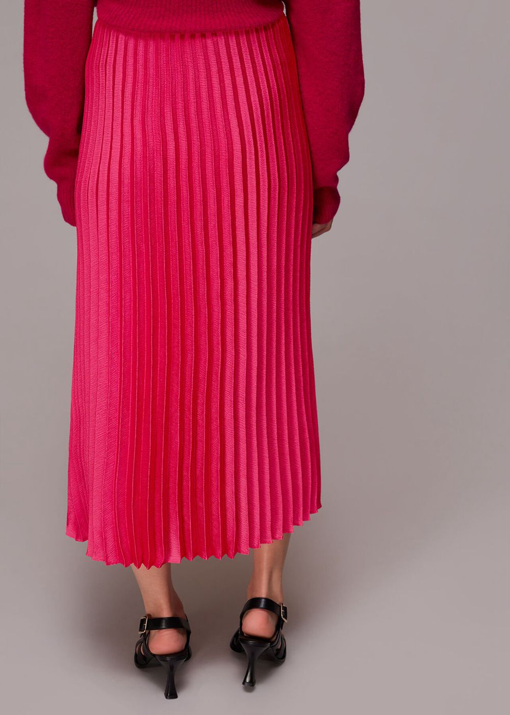 Whistles Katie Pleated Skirts Pink | US-63270HNLK