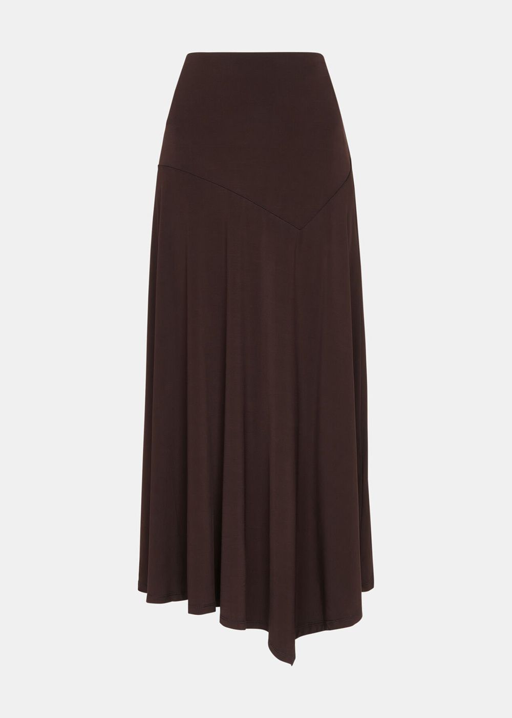 Whistles Katrina Asymmetric Skirts Chocolate | US-63294ZPBA