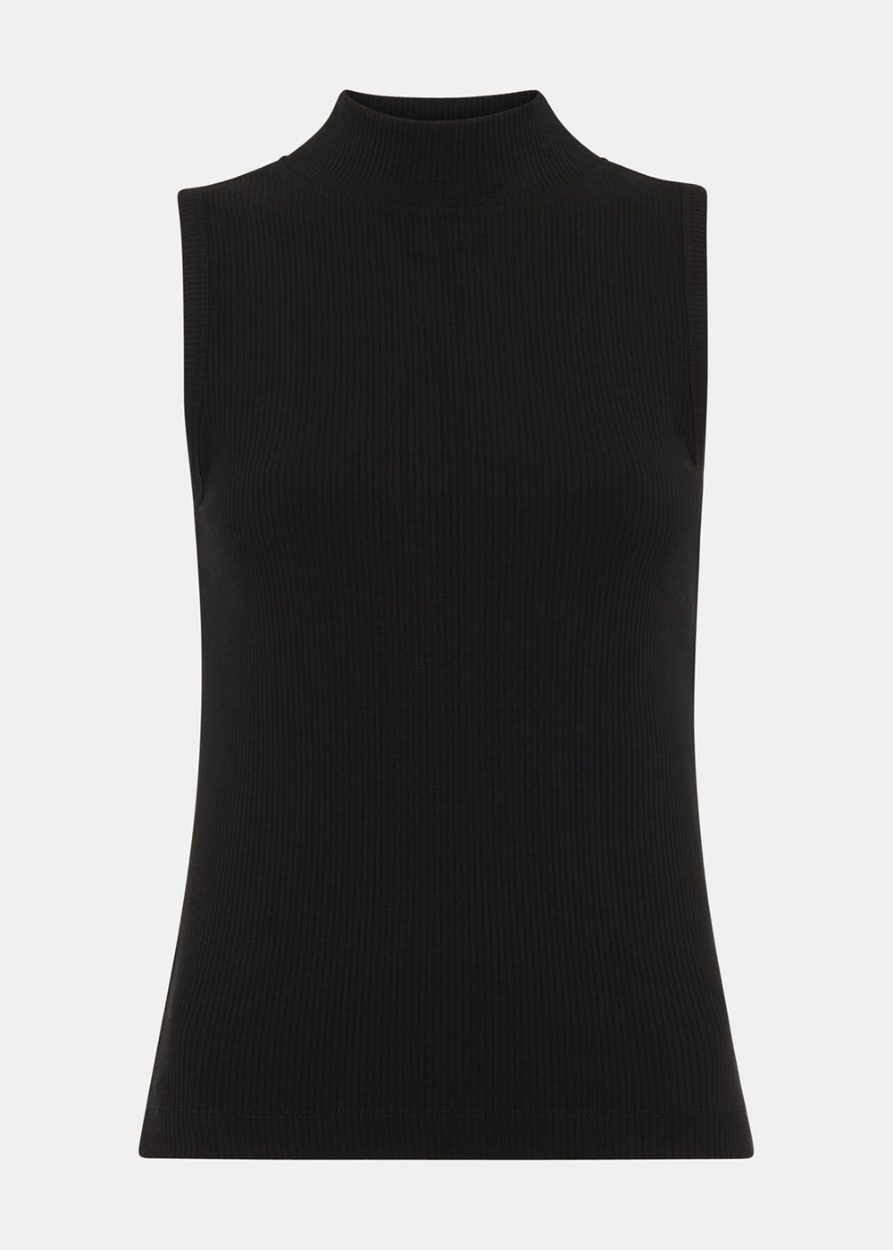 Whistles Keyhole Cut Out Top Black | US-63059OKZA