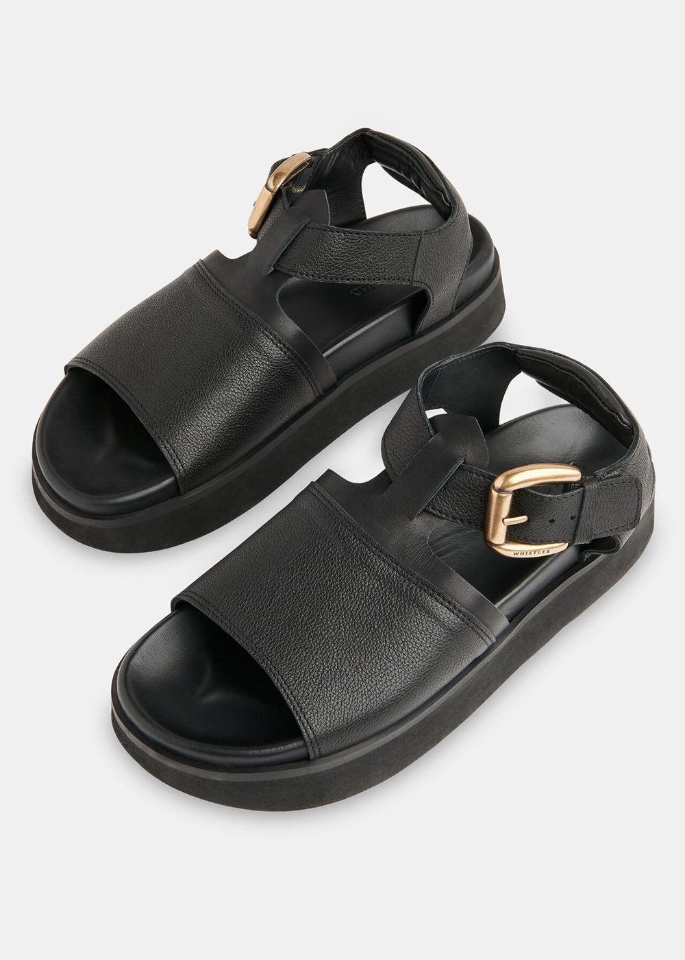 Whistles Khai Chunky Buckle Sandals Black | US-52846APRN