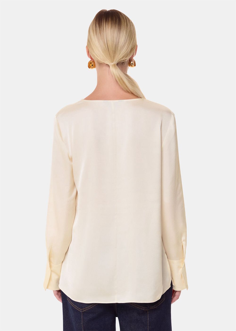 Whistles Kika Frill Top White | US-14369SRAF