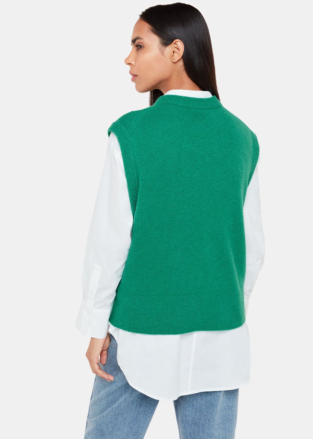 Whistles Kira Crew Neck Knitwear Green | US-49702XMWG