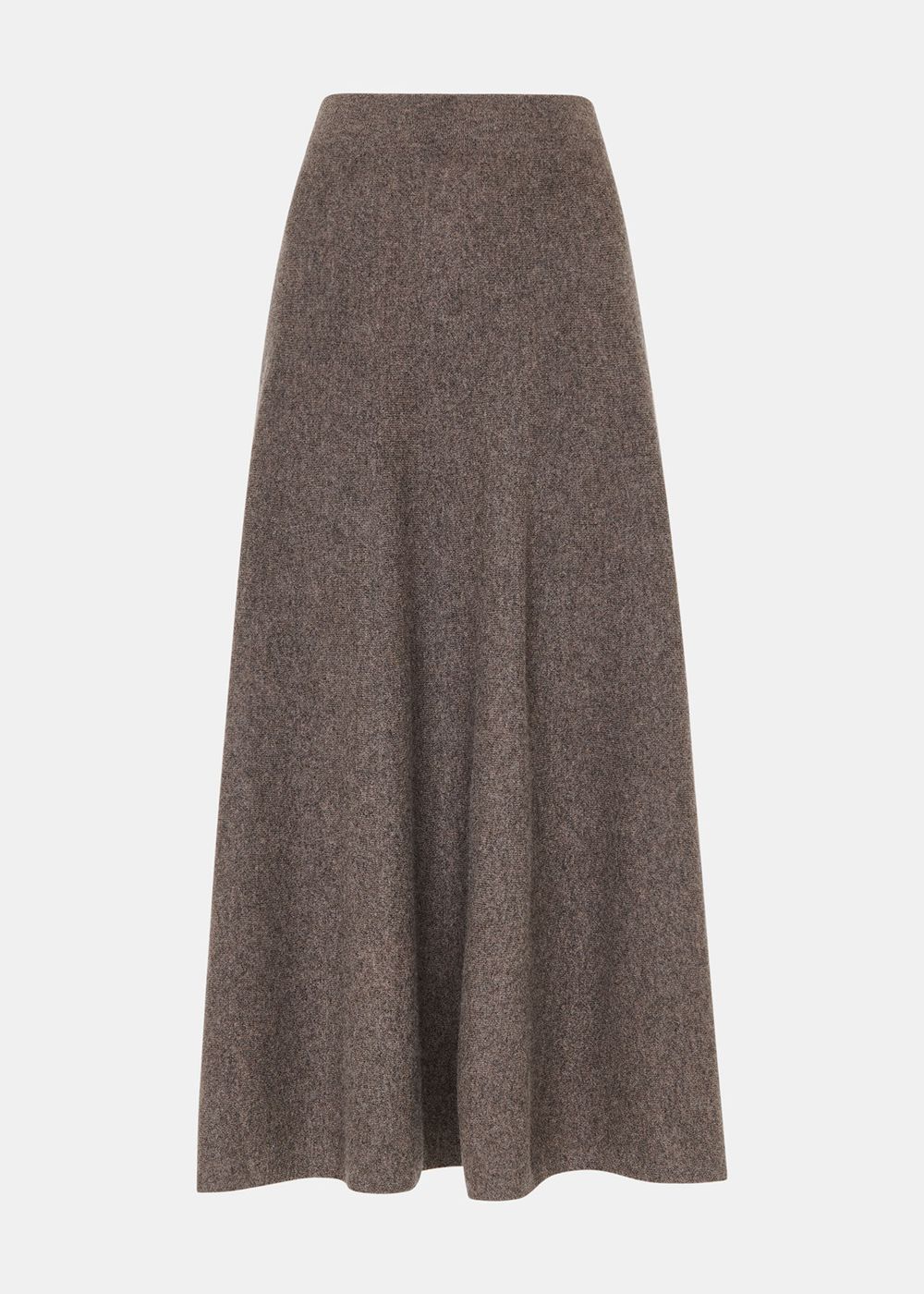 Whistles Knitted Midi Skirts Grey Brown | US-89472QRNS