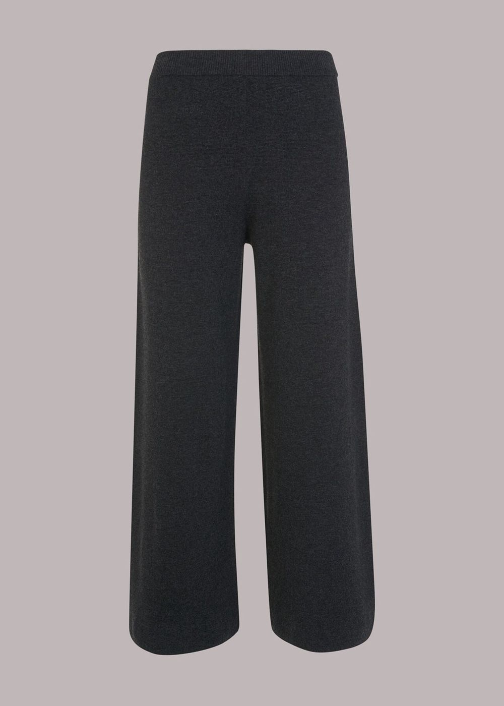 Whistles Knitted Wide Leg Marl Pants Grey | US-62381UVON