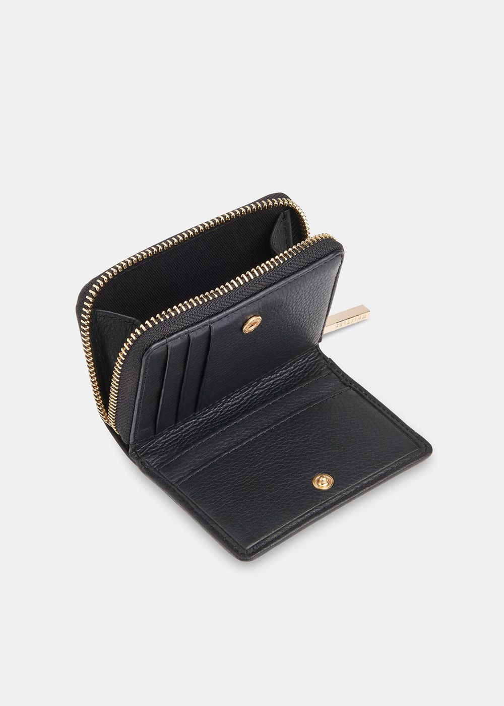 Whistles Koa Compact Purses Black | US-03674RGJK