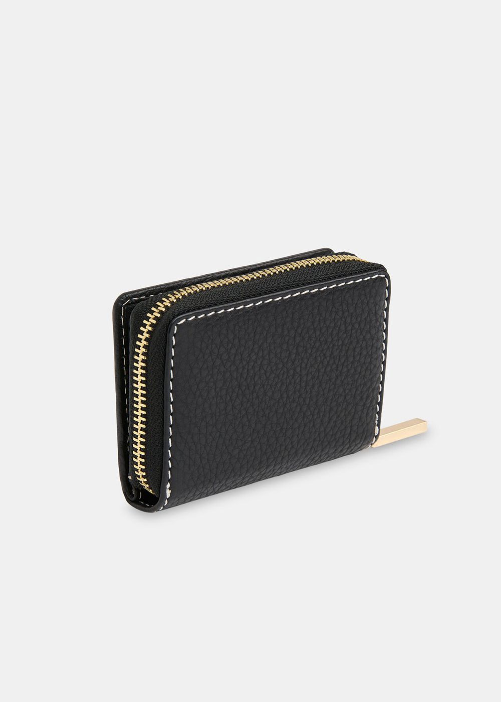 Whistles Koa Contrast Stitch Purses Black | US-72684AIMY