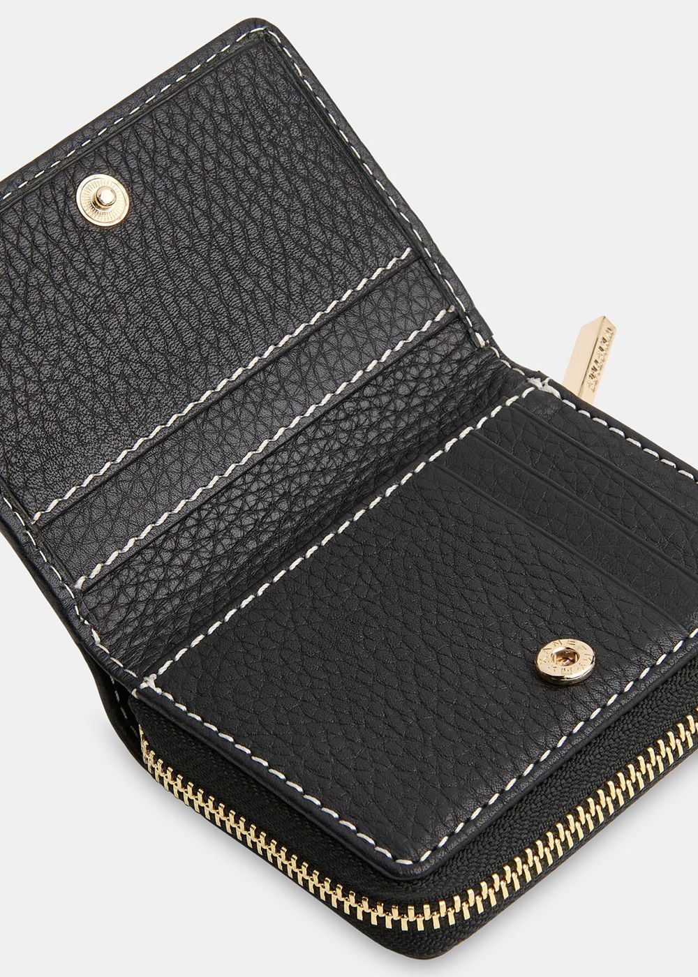 Whistles Koa Contrast Stitch Purses Black | US-72684AIMY