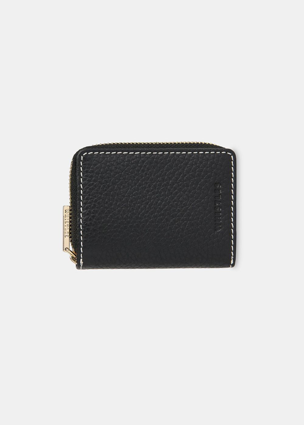 Whistles Koa Contrast Stitch Purses Black | US-72684AIMY