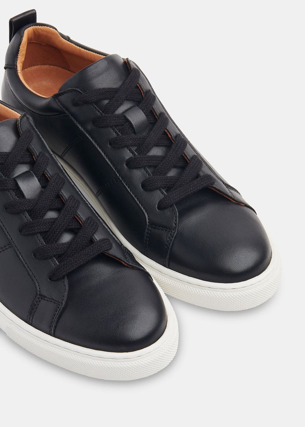 Whistles Koki Lace Up Sneakers Black | US-86479PJXU