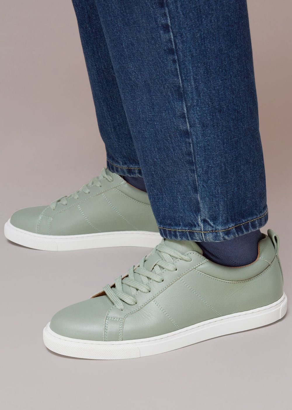 Whistles Koki Lace Up Sneakers Green | US-38154GHPB