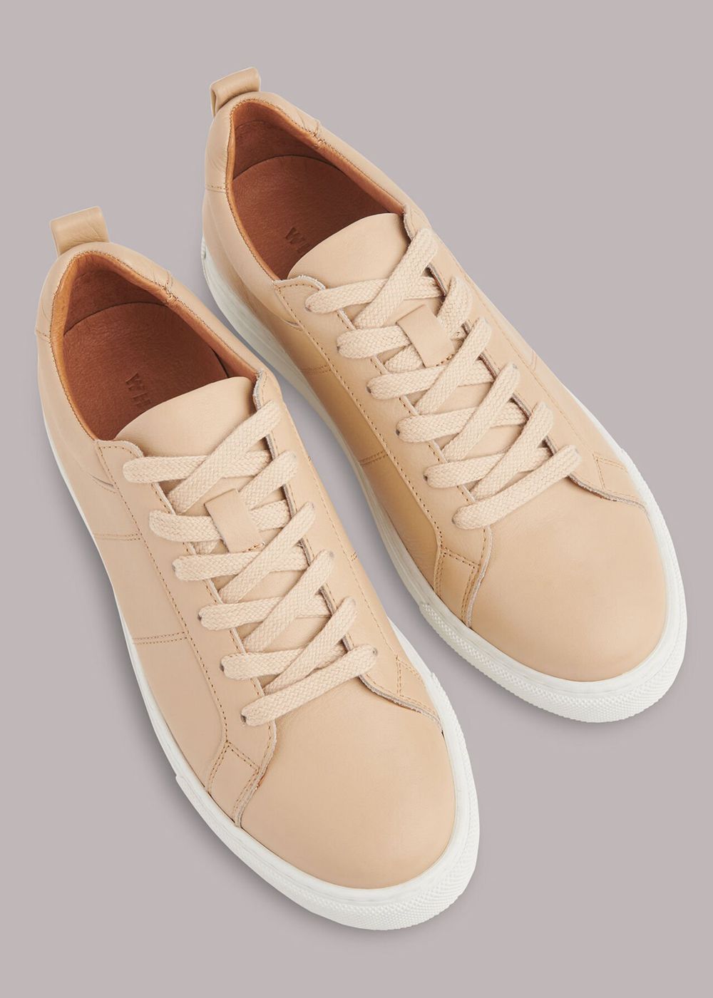 Whistles Koki Lace Up Sneakers Neutral | US-80934WBDR