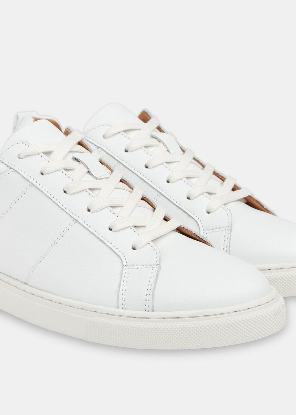 Whistles Koki Lace Up Sneakers White | US-43196UCZQ