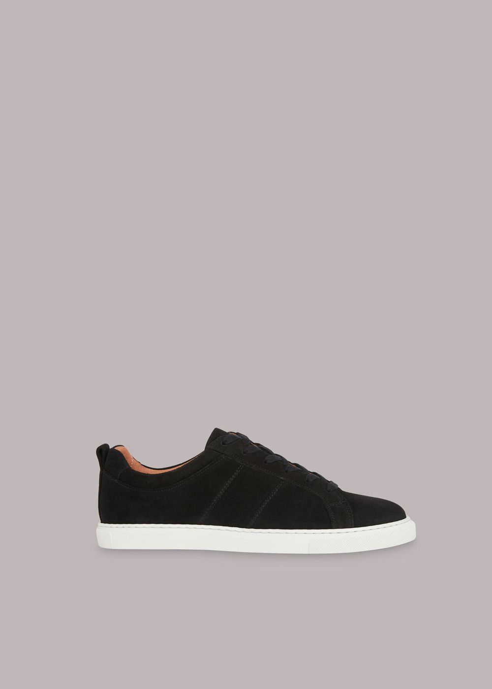 Whistles Koki Suede Lace Up Sneakers Black | US-51628BDAF