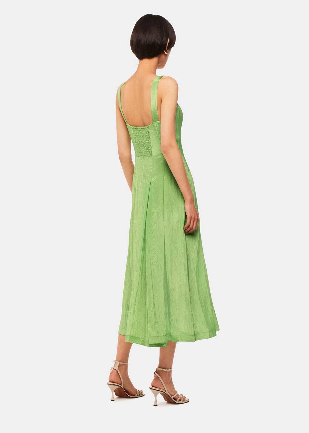 Whistles Kori Midi Dress Green | US-74685VZXP