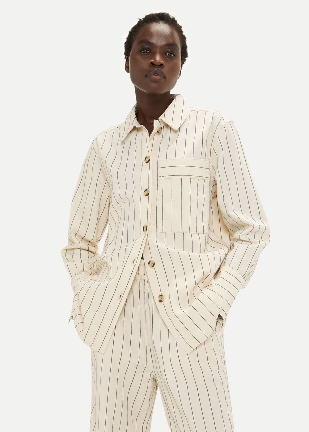 Whistles Kwammie Striped Overshirt Jacket Multicolor | US-50391HMOJ