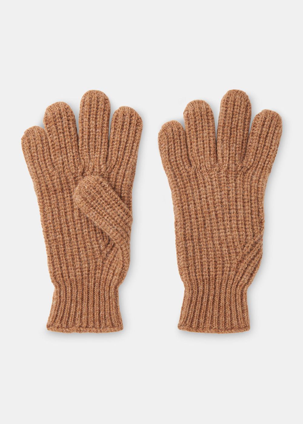 Whistles Lambswool Gloves Brown | US-04961GOLA