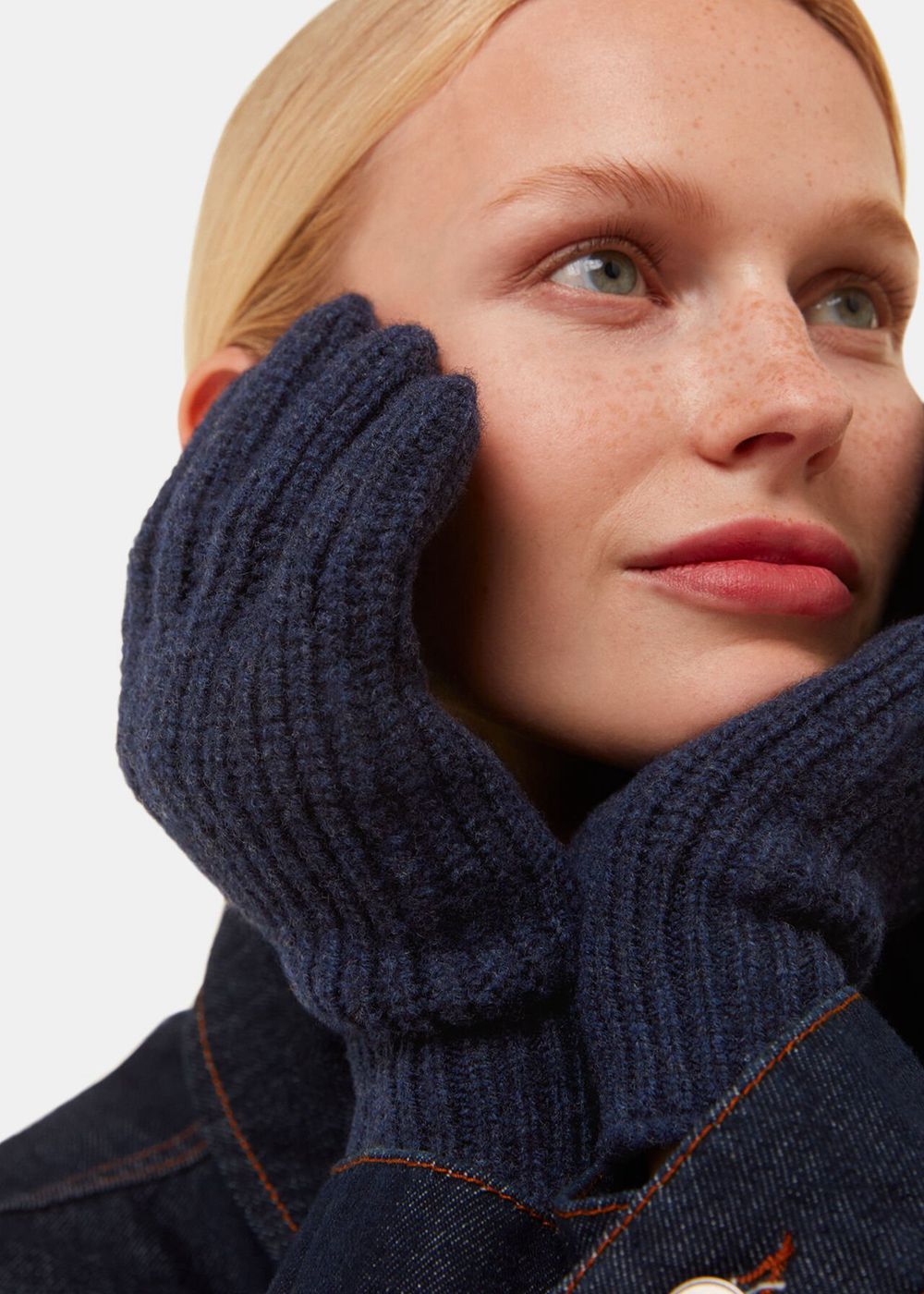 Whistles Lambswool Gloves Navy | US-62513QYAN