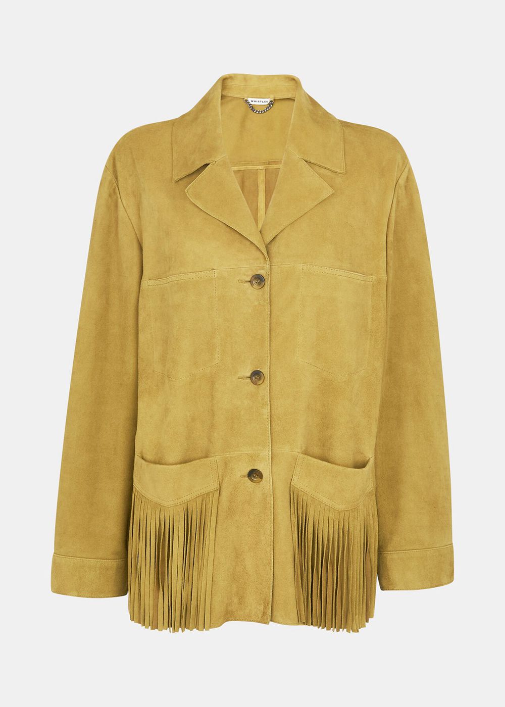 Whistles Lani Tassel Suede Jacket Neutral | US-87190BJVQ