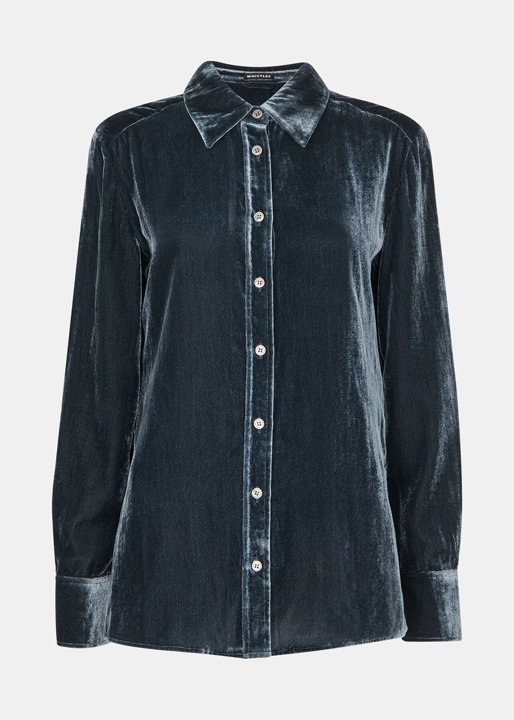 Whistles Lara Velvet Shirts Dark Green | US-38157SLVI