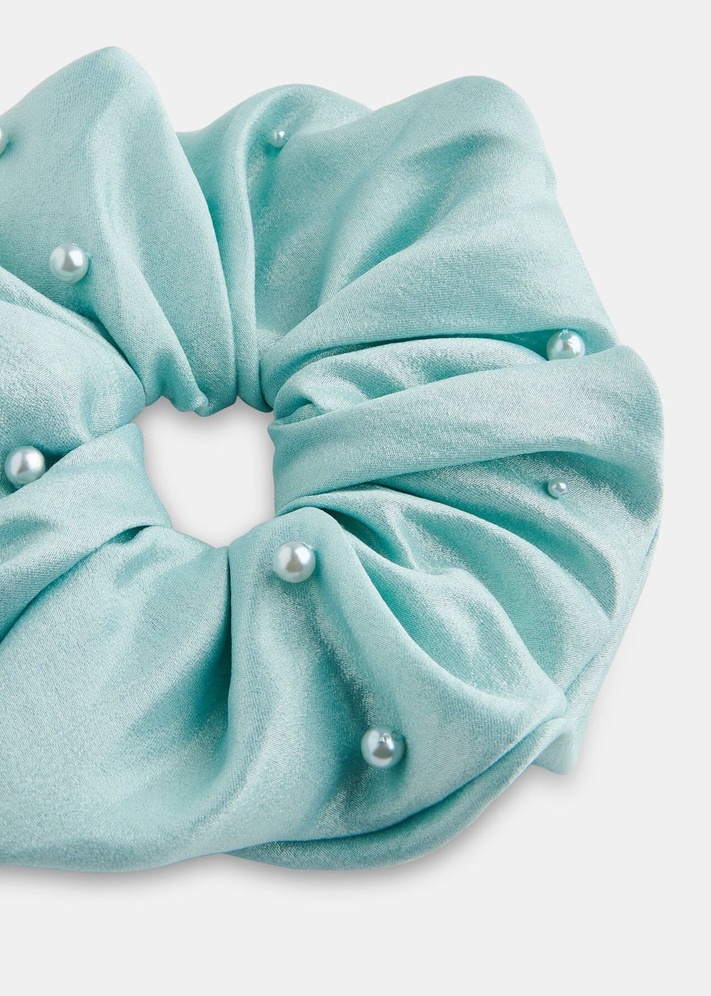 Whistles Large Beaded Scrunchie Blue | US-89247LPEB