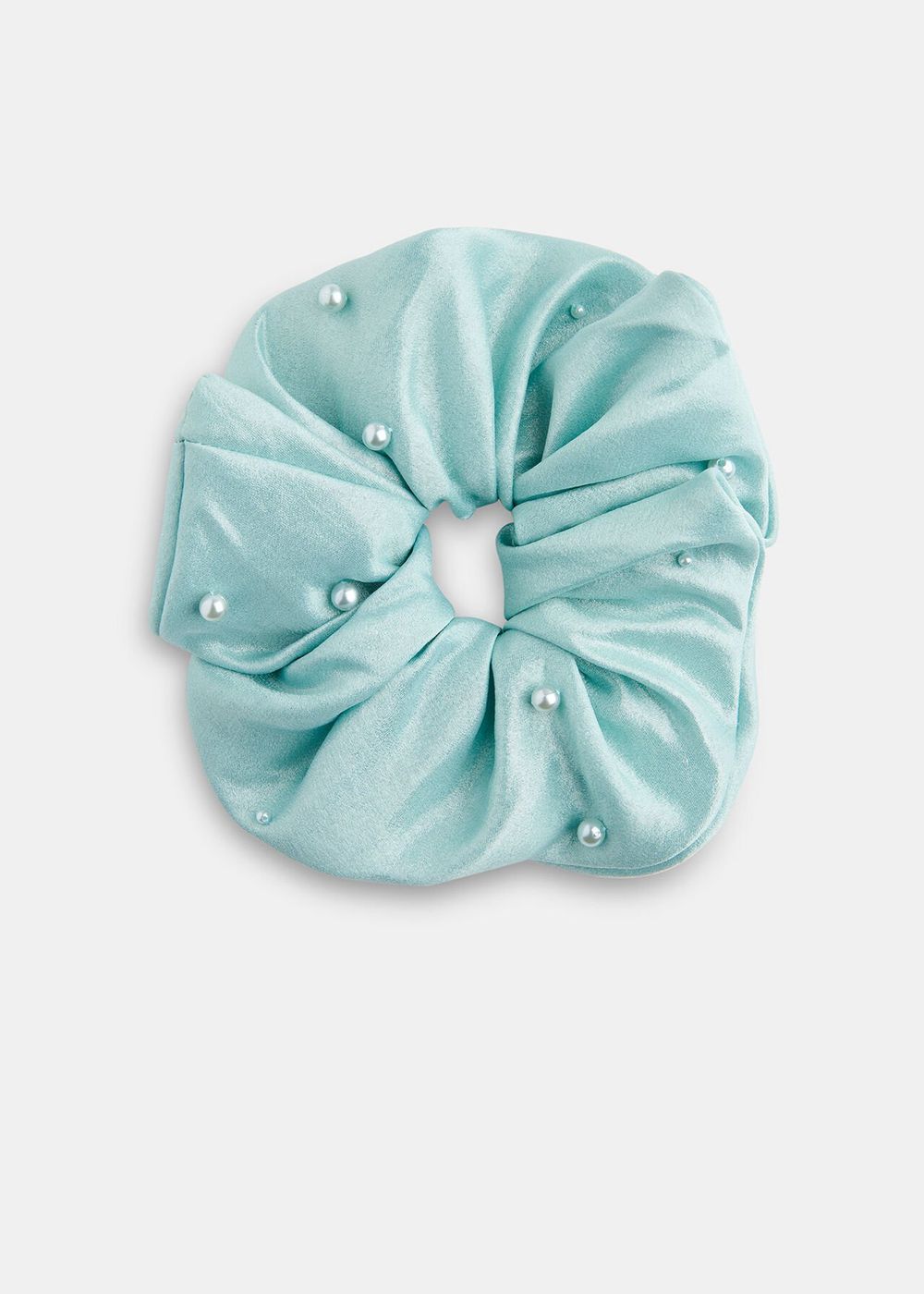 Whistles Large Beaded Scrunchie Blue | US-89247LPEB