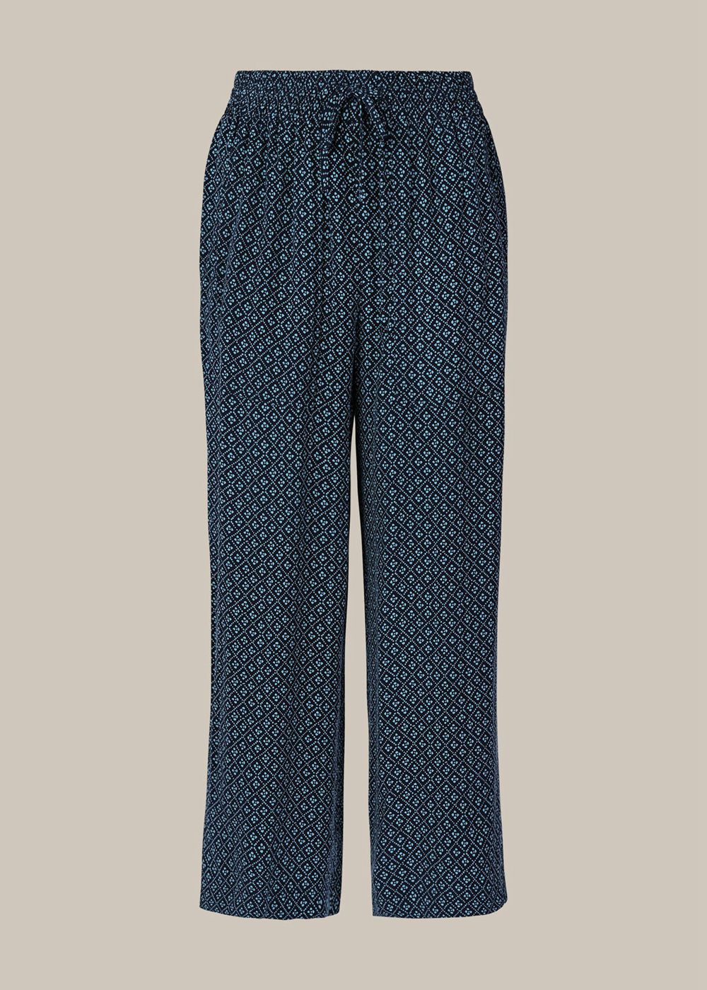 Whistles Lattice Print Pants Blue / Multicolor | US-72460TJRF