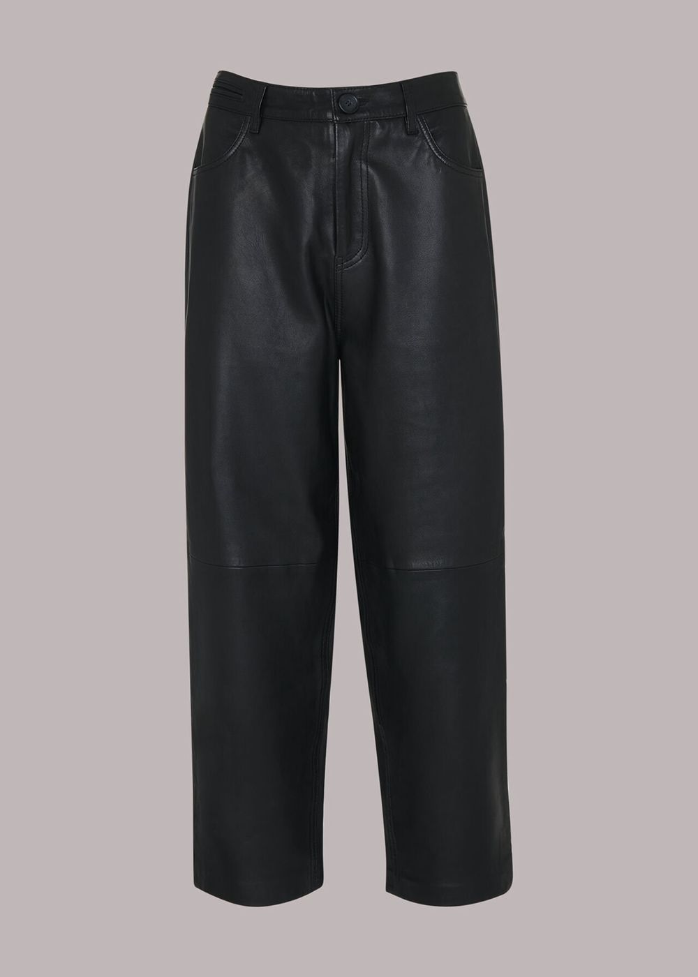 Whistles Laura Leather Pants Black | US-18237KOVP