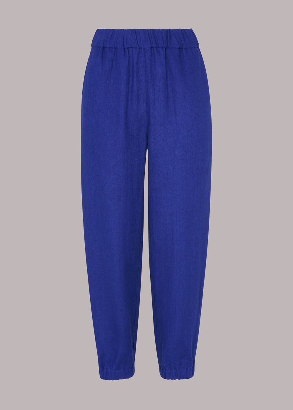 Whistles Laura Linen Joggers Blue | US-73169PXOH