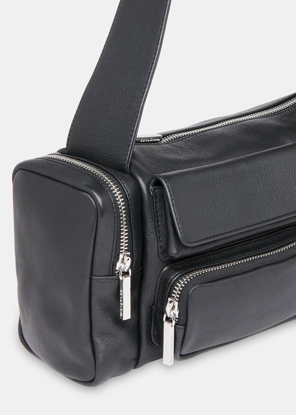 Whistles Laurina Utility Pocket Shoulder Bags Black | US-48721CWEZ