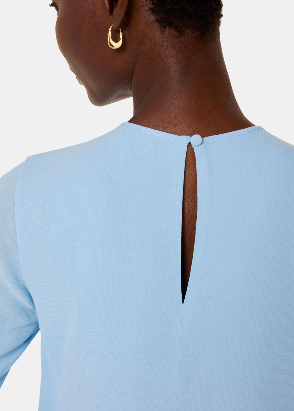 Whistles Laya Gather Detail Blouse Blue | US-39481RZJX