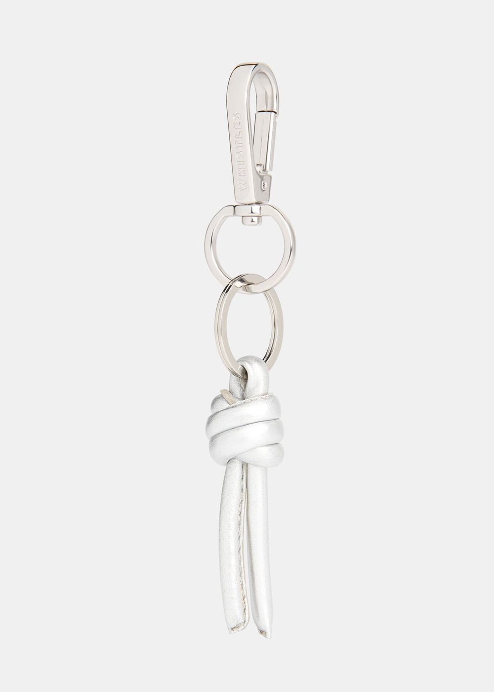 Whistles Leather Knotted Keyrings Silver | US-19706EHOX